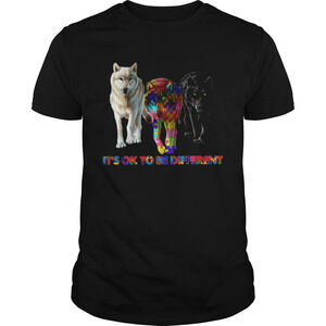 Wolf Autism Its Ok To Be Different Shirt